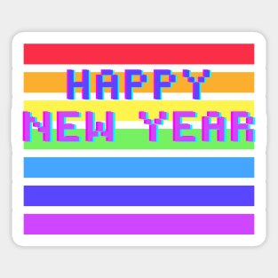 COLORFUL HAPPY NEW YEAR Sticker